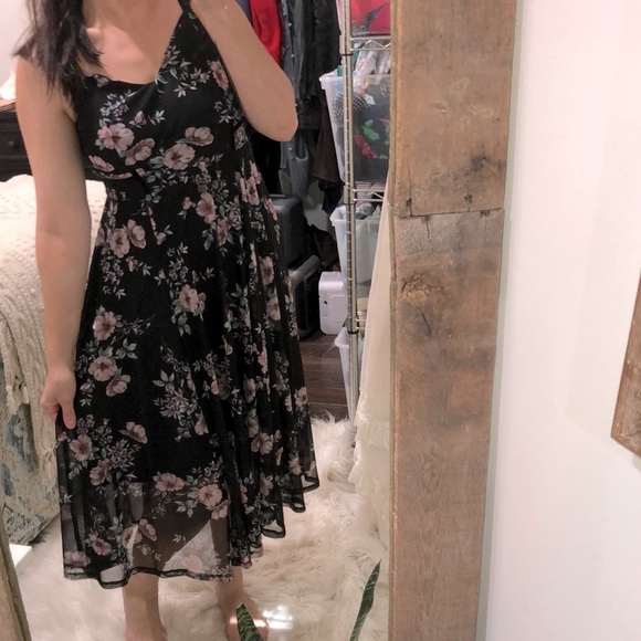 Torrid black floral dress size 0X - Picture 1 of 8